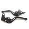 HJG 6 Position Adjustable Brake & Clutch Lever For Honda CG 125 2 Pcs Set (Black)